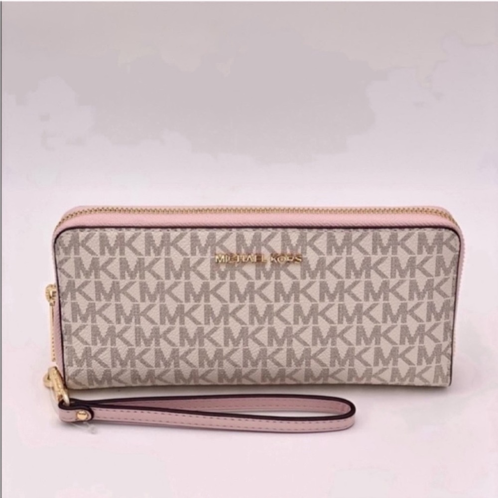 Michael Kors Jet Set Travel Large Logo Continental Wristlet NWT